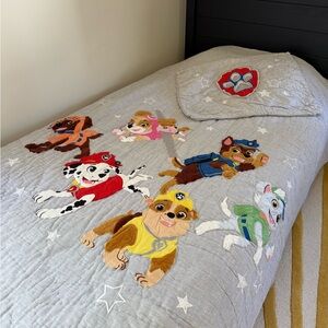 Pottery Barn Kids Paw Patrol Twin Quilt and Standard Sham